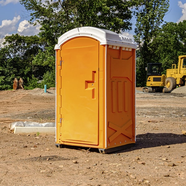 how often are the porta potties cleaned and serviced during a rental period in Ruby LA